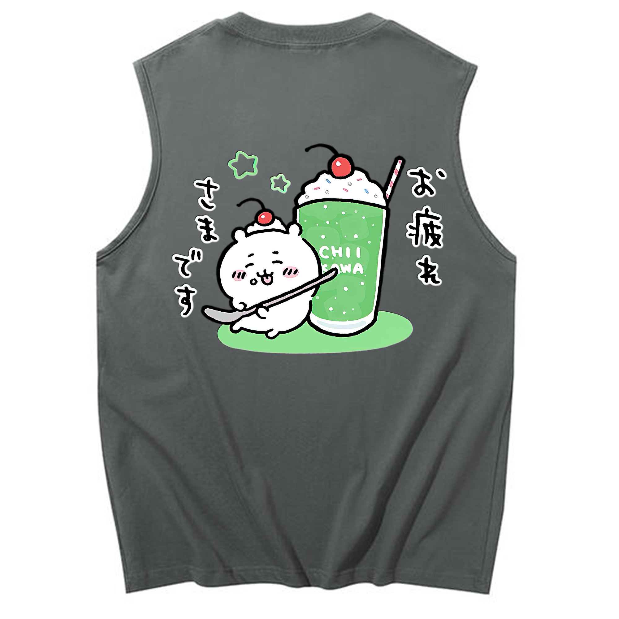（画像用） ちいかわ ちいかわ Chii-kawa chiikawa コットン100％タンクトップ（背面プリント）